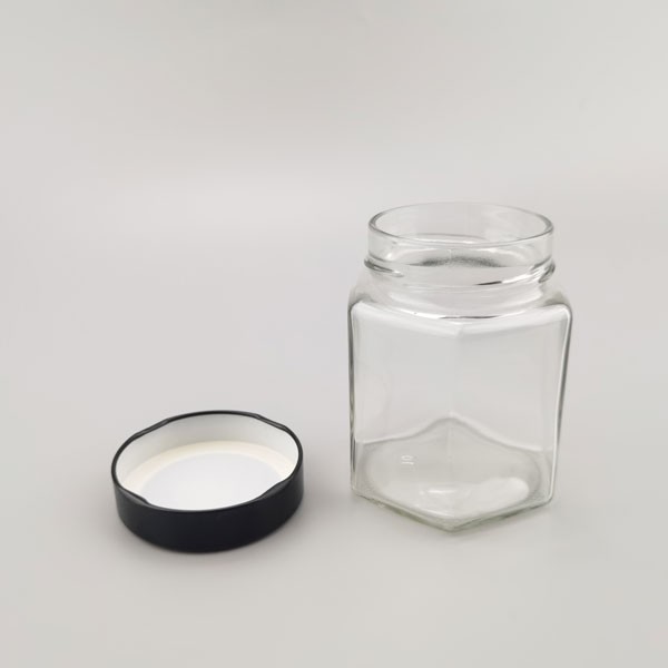 Hexagon Glass Food Jar