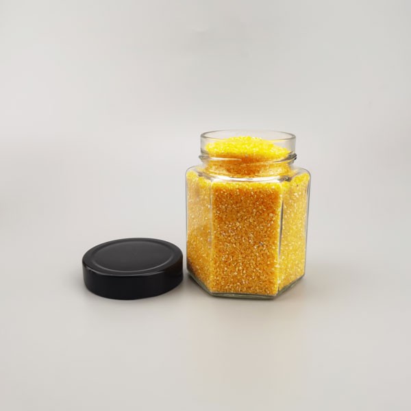 Hexagon Glass Food Jar