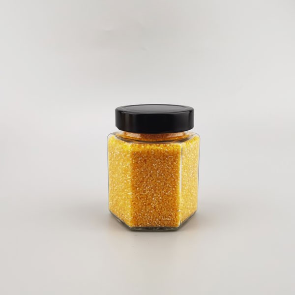Hexagon Glass Food Jar