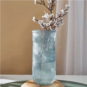 Glassblomsterpotte