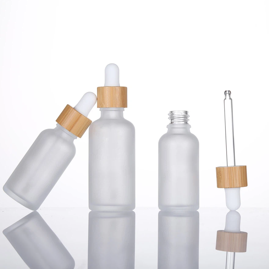 frost glass oil bottle with bamboo dropper 10 frost glass oil bottle with bamboo dropper 10